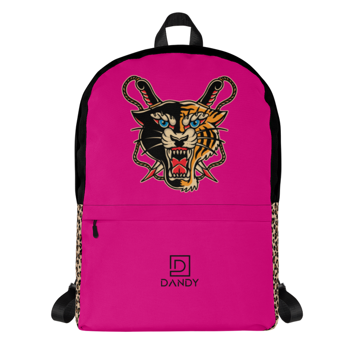 Panther & Tiger blue-eyes (hot pink)~ Backpack