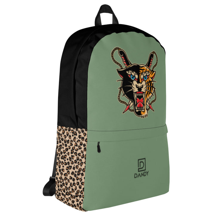 Panther & Tiger ~ blue-eyes (army green) Backpack