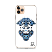 Cat & Tiger (blue) iPhone Case