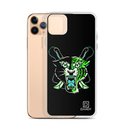 Panther & Tiger (green) iPhone Case