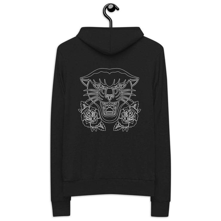Panther & Roses ~ Unisex zip hoodie