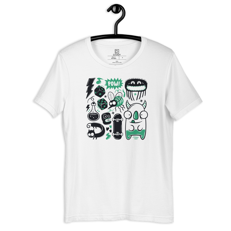 Doodle POW! (Green) ~ Unisex t-shirt